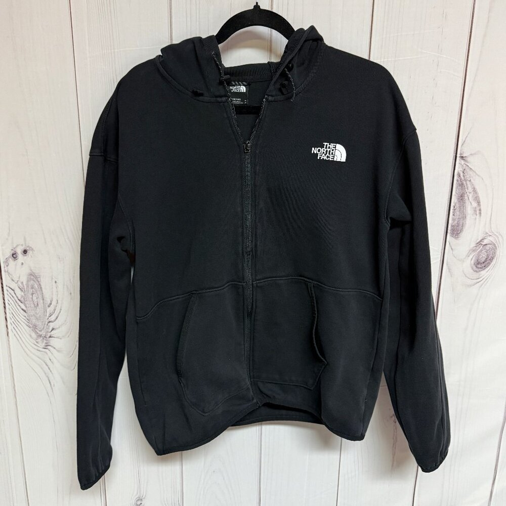The North Face‎ Men's TNF Tech Full Zip Hoodie Medium Black Fleece EUC